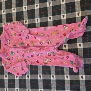 George Girls Pink Cotton Christmas Sleeper